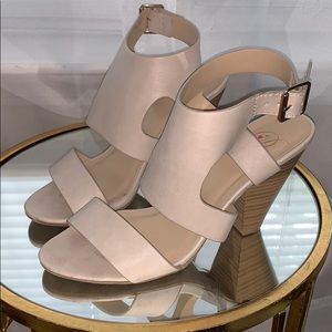 Beige Nude Chunky Heel